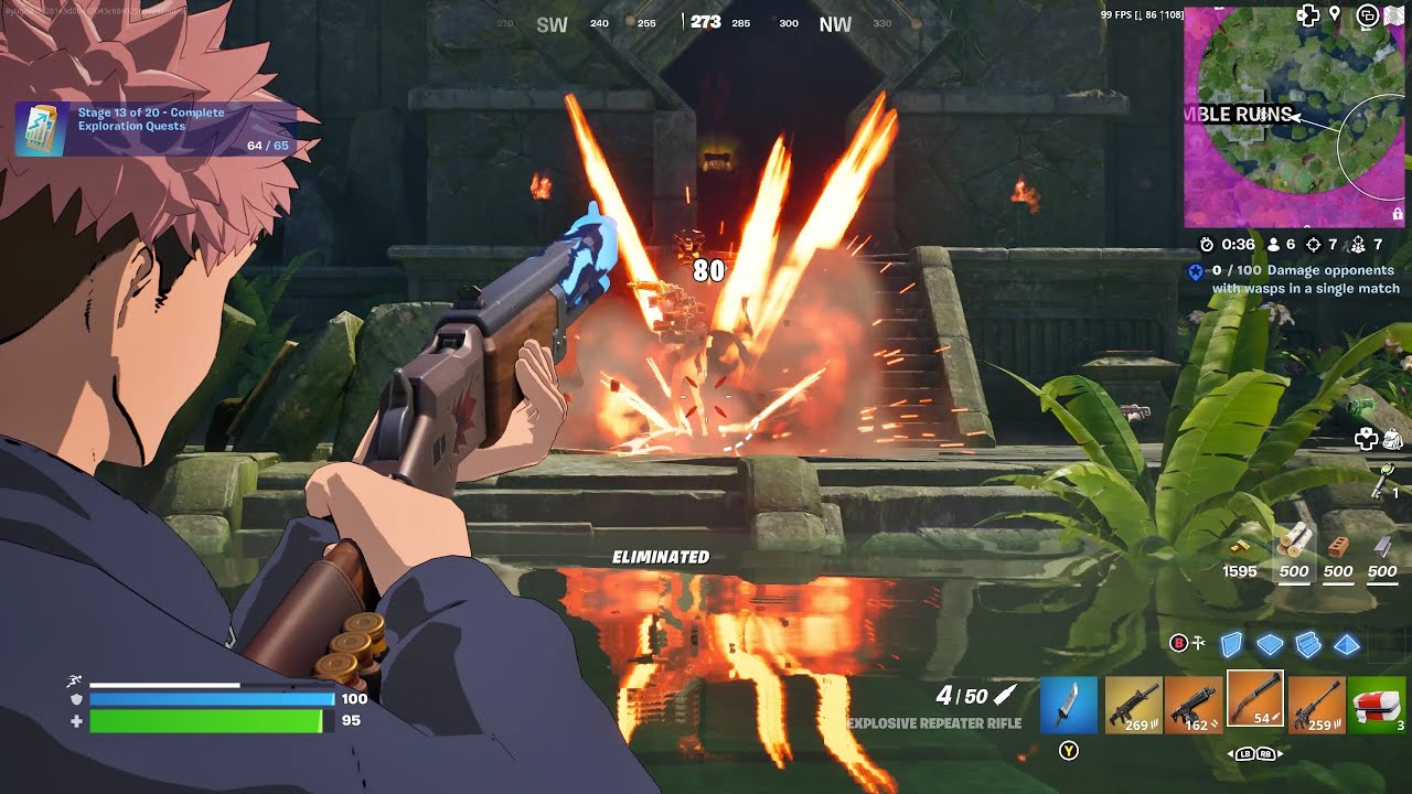 Streetwear Yuji Itadori! Fortnite victory Royale No Building / No Commentary Gameplay