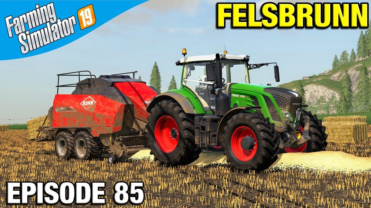 BALING SOME STRAW Farming Simulator 19 Timelapse - Felsbrunn FS19 Episode 85