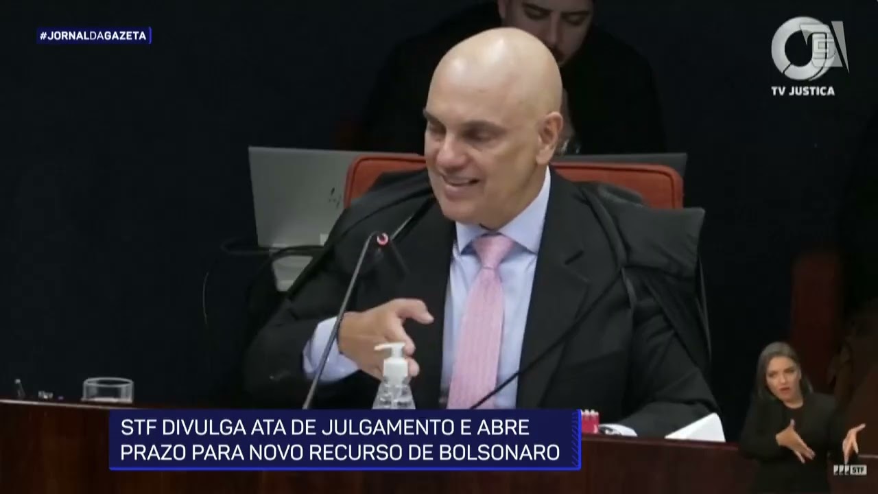 STF divulga documento e abre prazo para novo recurso de Bolsonaro
