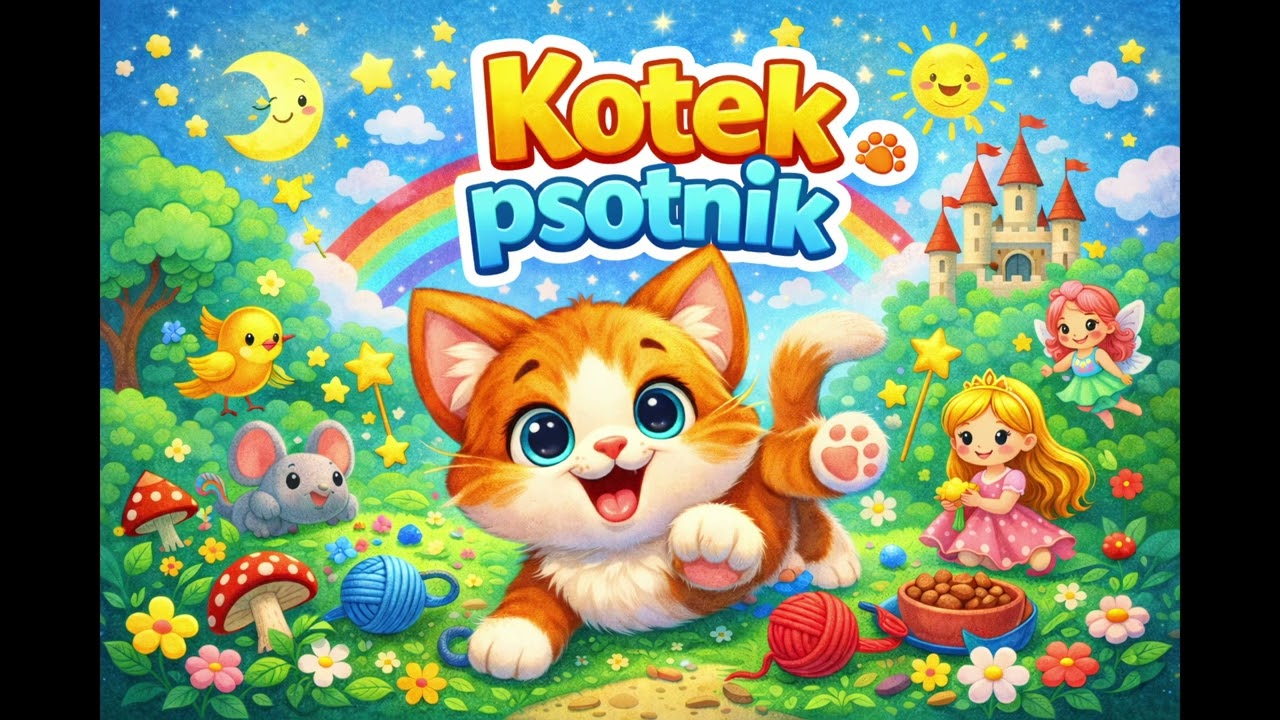 Kotek Psotnik 🐱 Miau Miau Miau – Piosenka dla dzieci i przedszkolaków