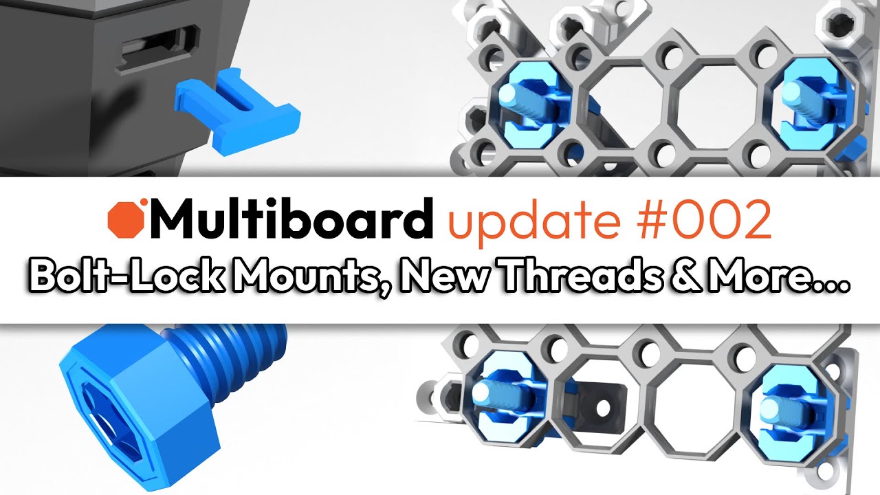 Крепления Bolt-Lock, новые резьбы и многое другое — обновление Multiboard #002