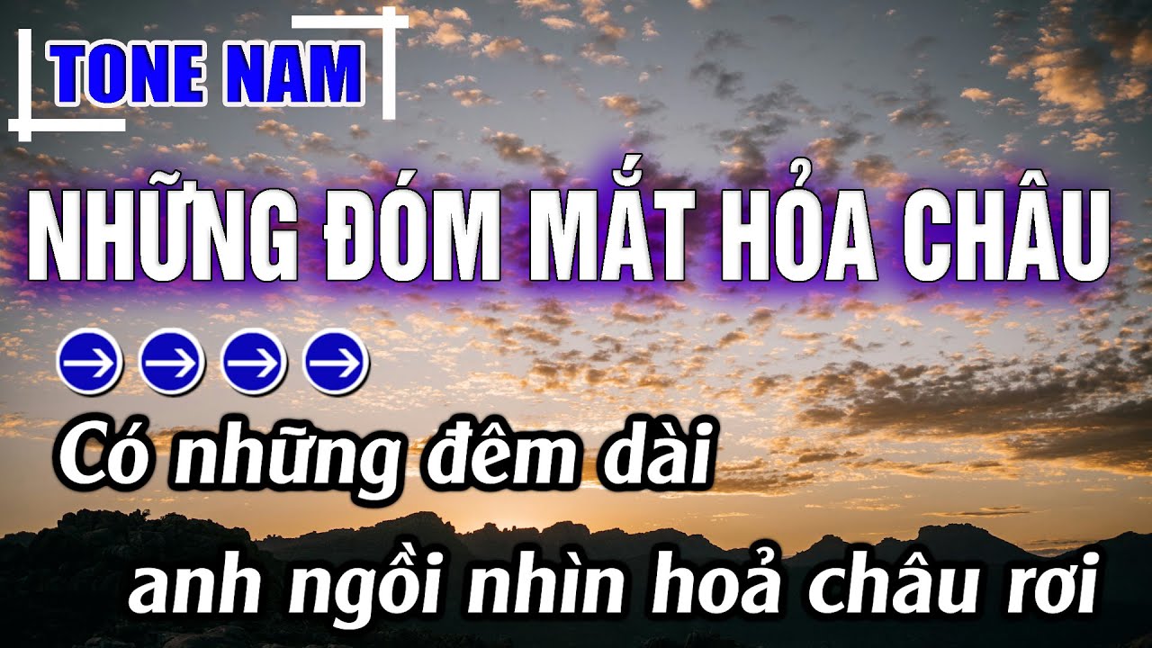 Những Đóm Mắt Hỏa Châu Karaoke Tone Nam Beat Mới | Karaoke Đăng Khôi