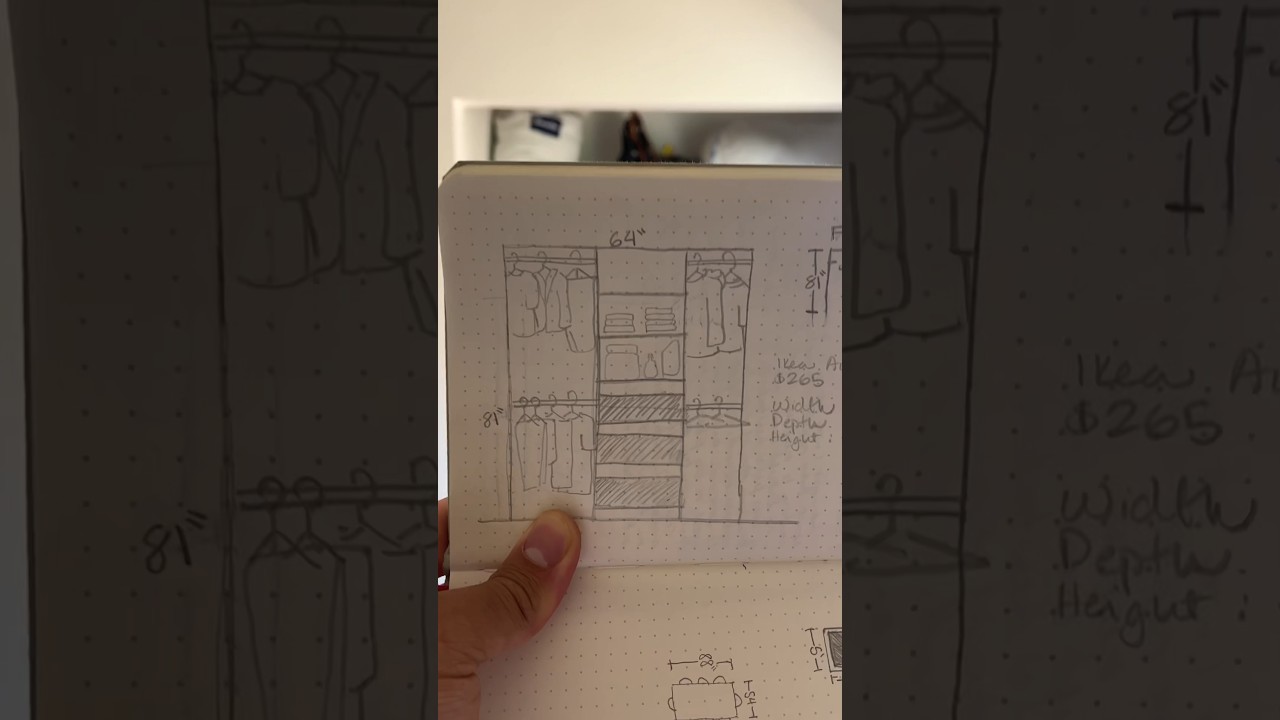 IKEA Aurdal system for smaller closet space. 