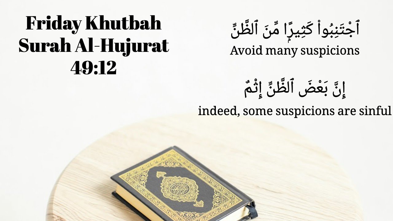 Friday Khutbah - Al-Hujuart - 49:12 -Assumptions || Zaheer Alvi