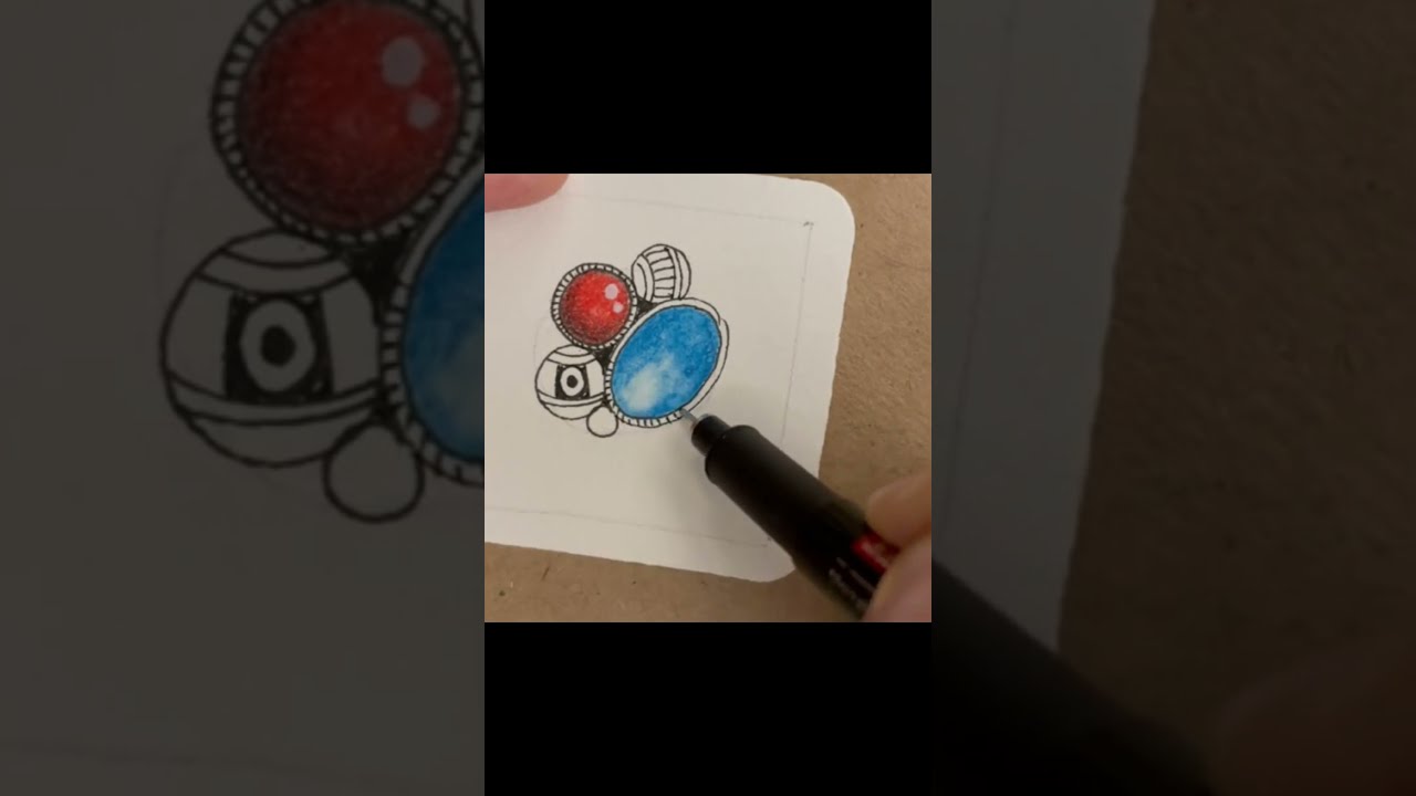 Zentangle - Simple gems tutorial