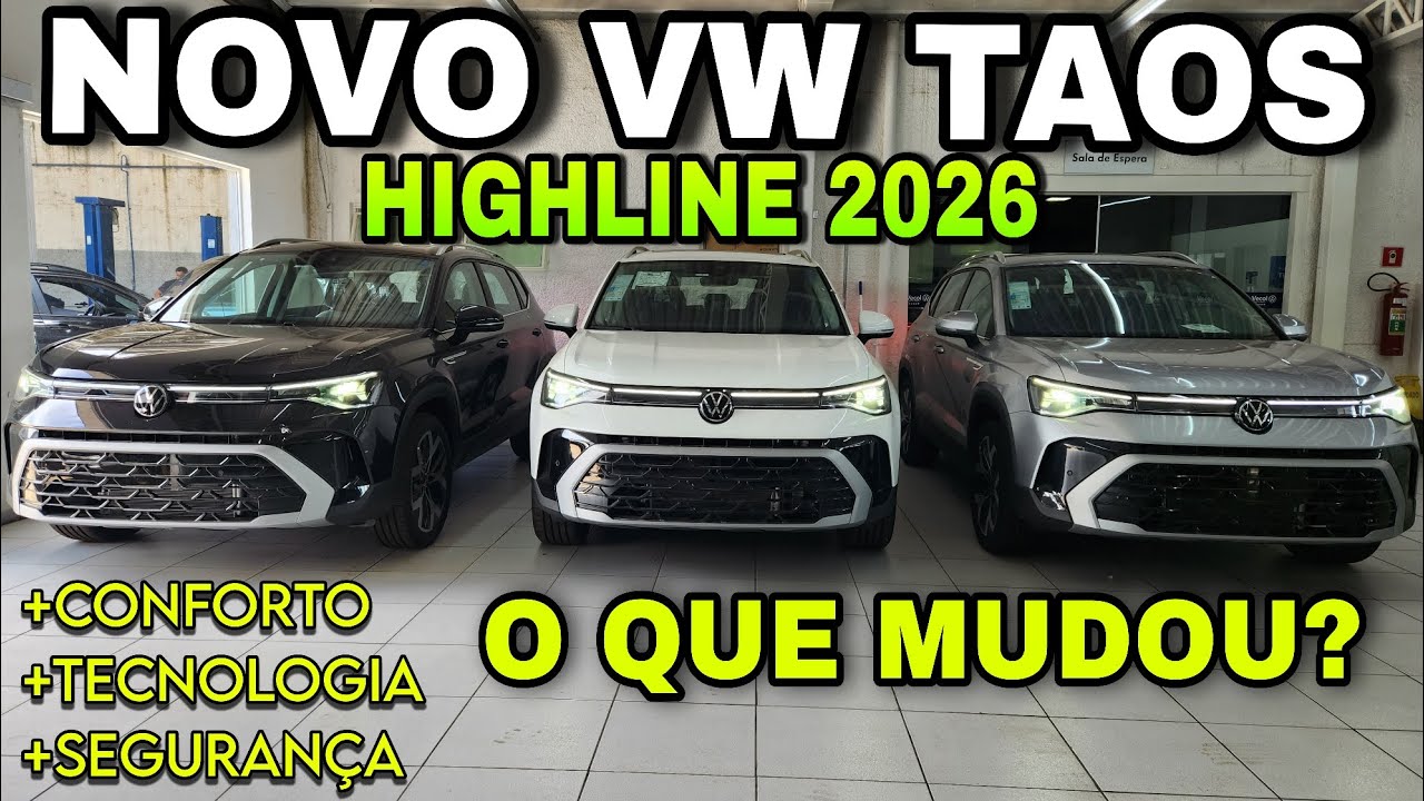 NOVO VW TAOS HIGHLINE JÁ 2026 EM DETALHES | O que Mudou no SUV concorrente de Compass e T-CROSS!!!