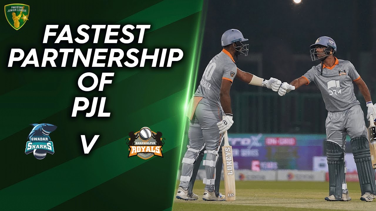 Fastest Partnership Of Pakistan Junior League | Gwadar vs Bahawalpur | Final | Match 19 | PJL | MV2T