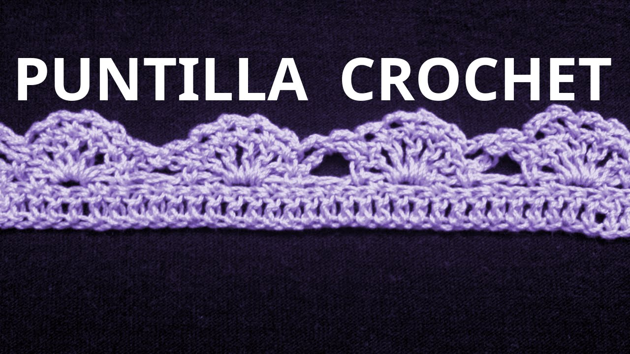 PUNTILLA en tejido #crochet o ganchillo (N° 37) tutorial paso a paso. Moda a Crochet