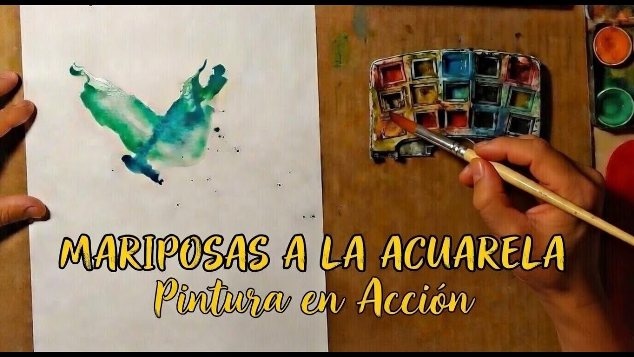 MARIPOSAS a la ACUARELA. Pintura en directo. m.reypiulestan