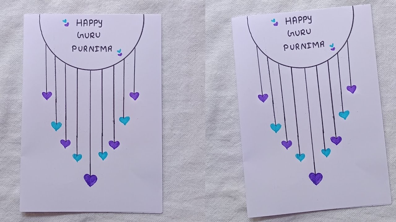 How to make greeting card for Guru Purnima /white paper greeting card for Guru Purnima