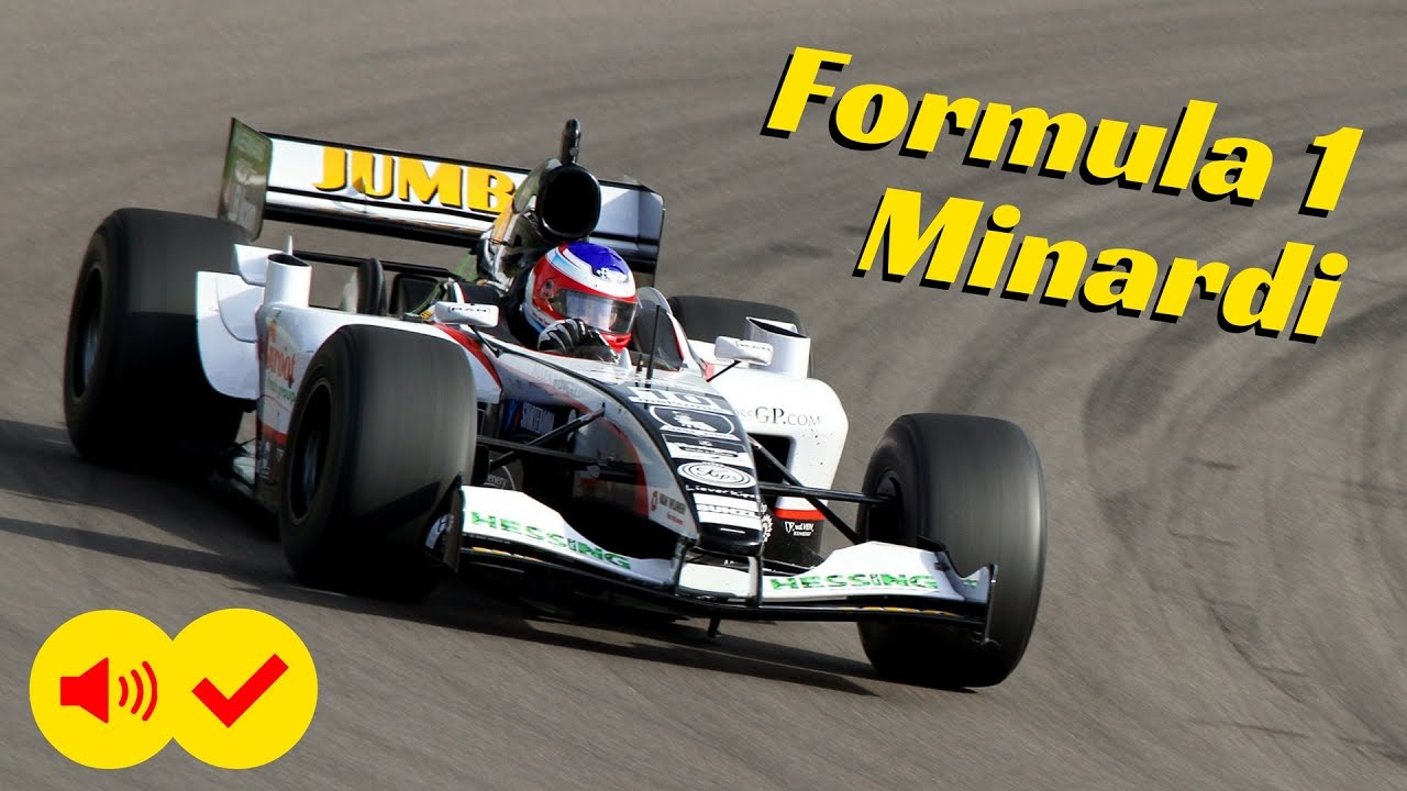 Minardi PS04B F1 car - Imola circuit 2016 - Action, accelerations, Fly-Bys & Pure V10 Sound!