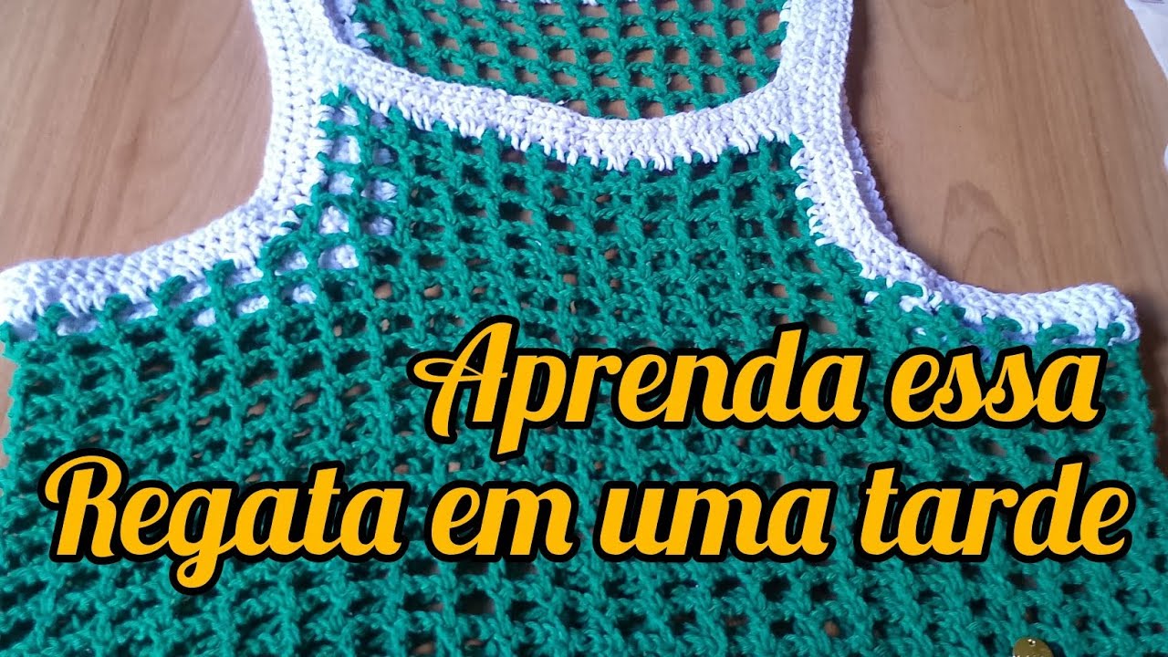 Como fazer camisa regata feminina de crochê 