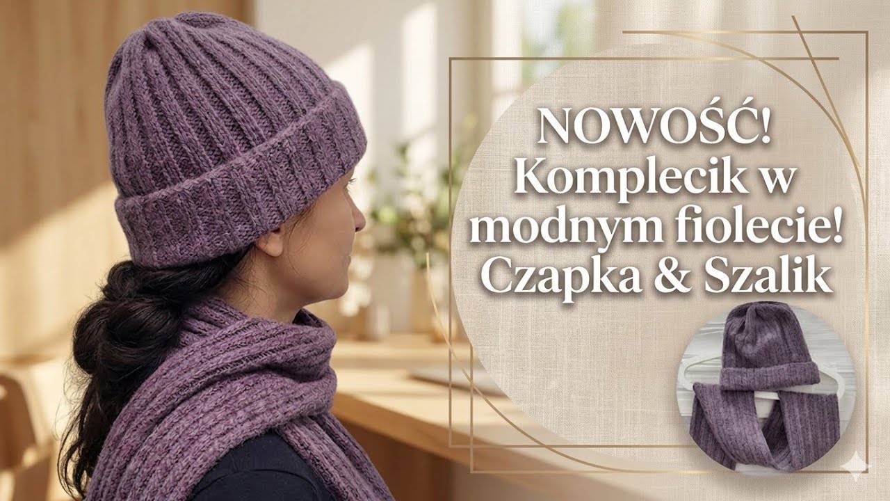 Komplet  Czapka i Szalik na Szydełku Jak na drutach /crochet Scarf, crochet Winter Beanie pattern