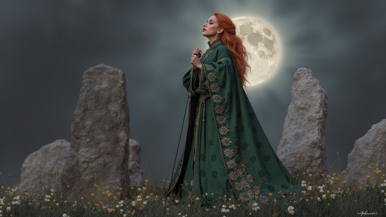 Mystical Celtic Melodies - Enchanting Singer Under Moonlight | Soothing Night Sounds