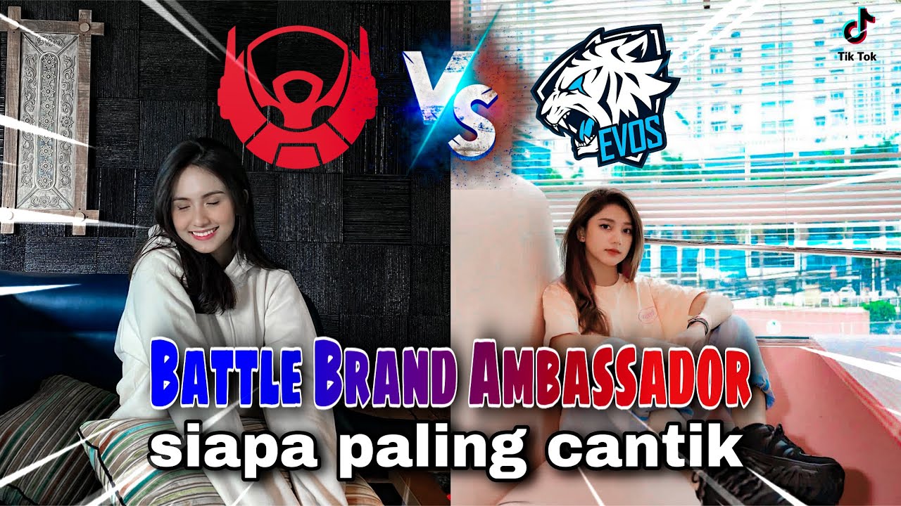 Battle TikTok Brand ambassador BTR Angie vs EVOS Notnot || PUBG VS FREE FIRE || siapa paling cantik?