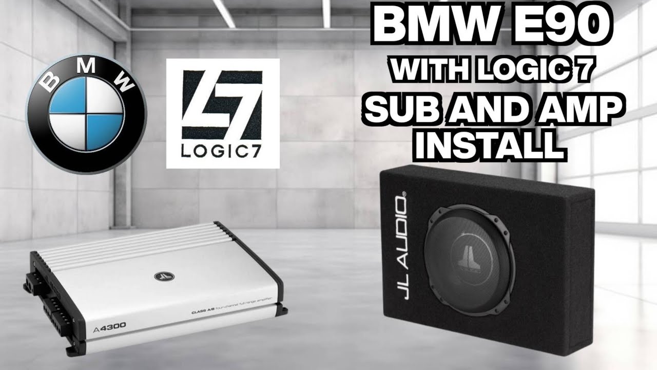 Установка сабвуфера и усилителя Logic 7 для BMW E90 с использованием линейного выходного преобраз...