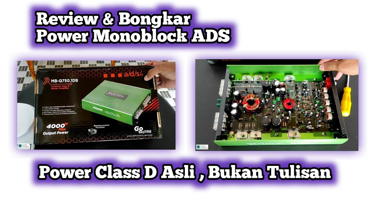 Power Monoblock ADS MB-Q750.1DB Class D Max 4000 watt | KLINIK OTOMOTIF