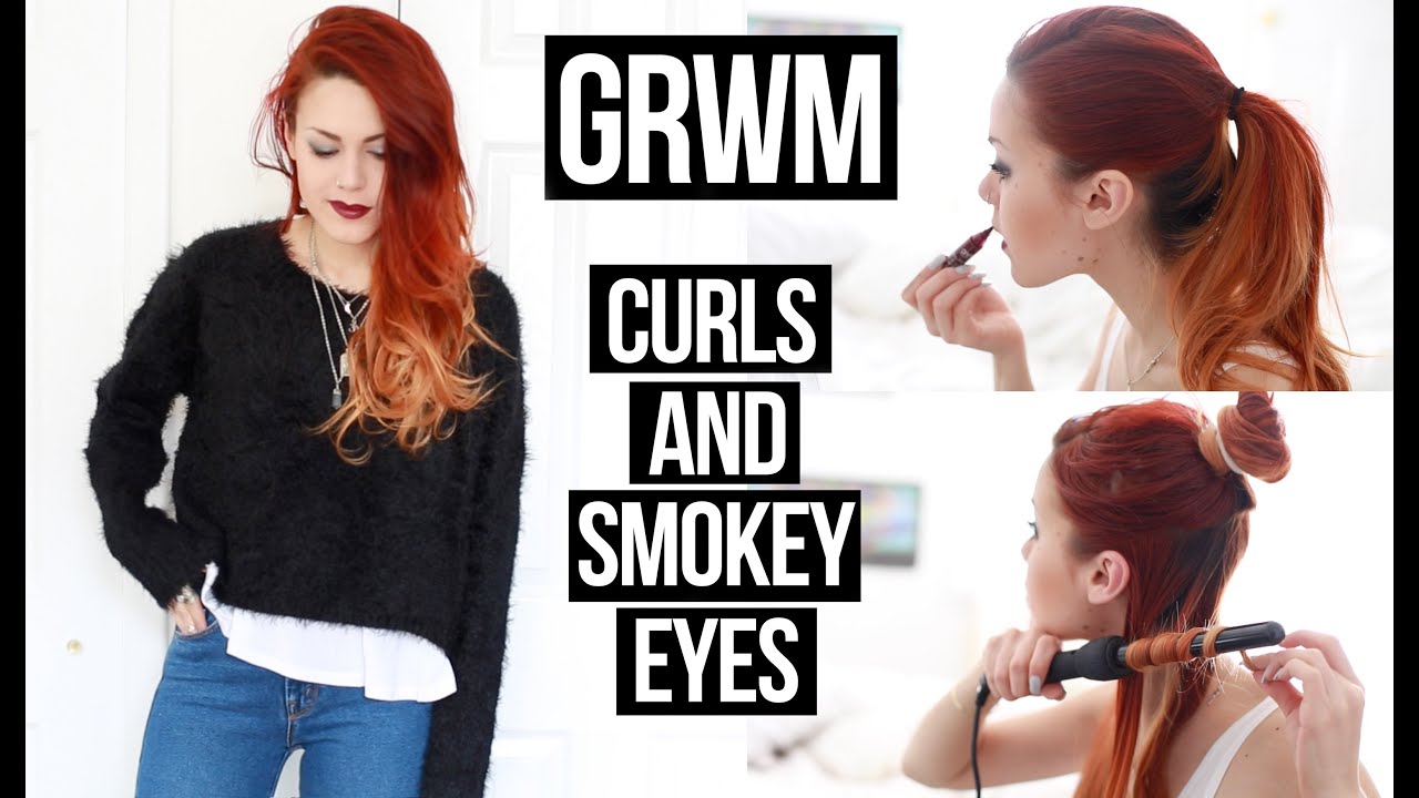 Get Ready With Me : Curls and Smokey Eyes | Le Happy