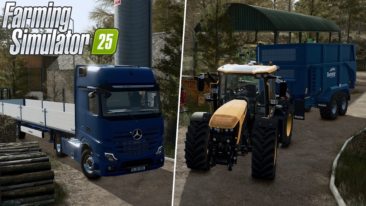 PALLETS LADEN EN KUILVOER RIJDEN + VISSEN VANGEN!? - Farming Simulator 25