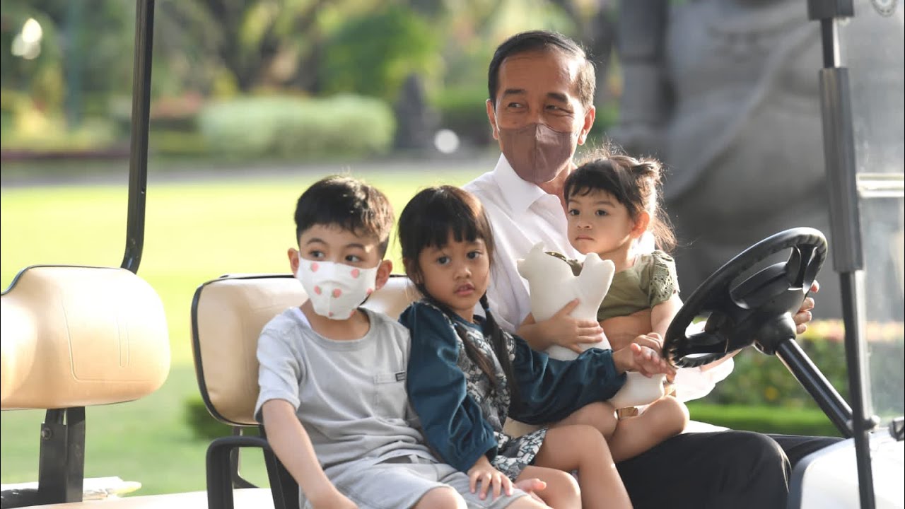 Momen Lebaran Presiden Jokowi Bersama Cucu, Yogyakarta, 3 Mei 2022