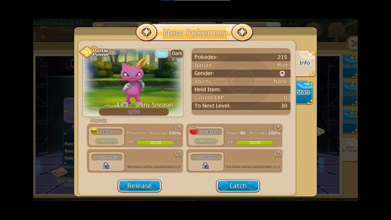 I got Shiny Sneasel in trainer canyon