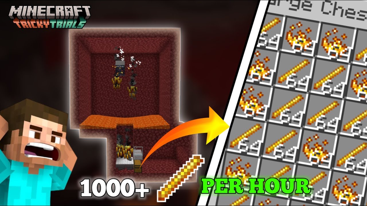 Minecraft The Best Blaze Rod Farm 1.21.5 (Java&Bedrock) no wither rose (Easy and Simple)