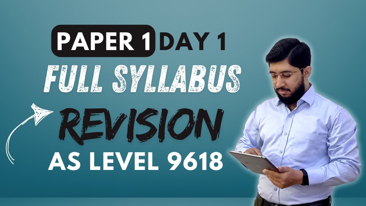 FULL SYLLABUS REVISION AND PAST PAPER | AS LEVELS 9618 | By Mym