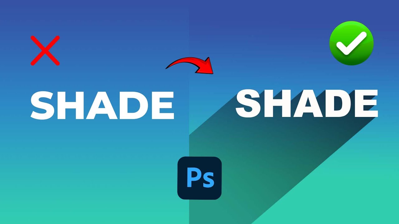How to create long shadow text in PHOTOSHOP