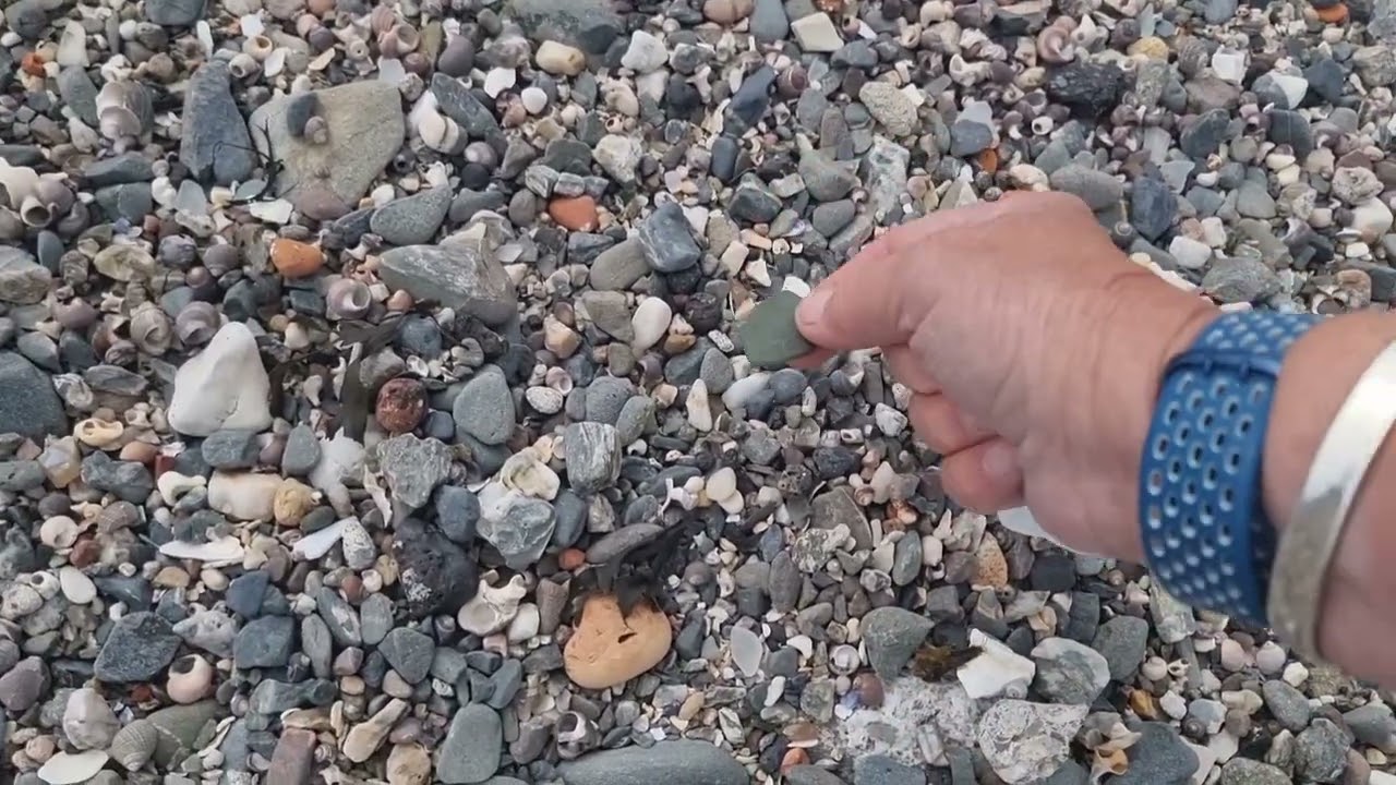 Sea Glass Ireland beachcombing for seaglass in Bangor Co Down on 24th July 2023