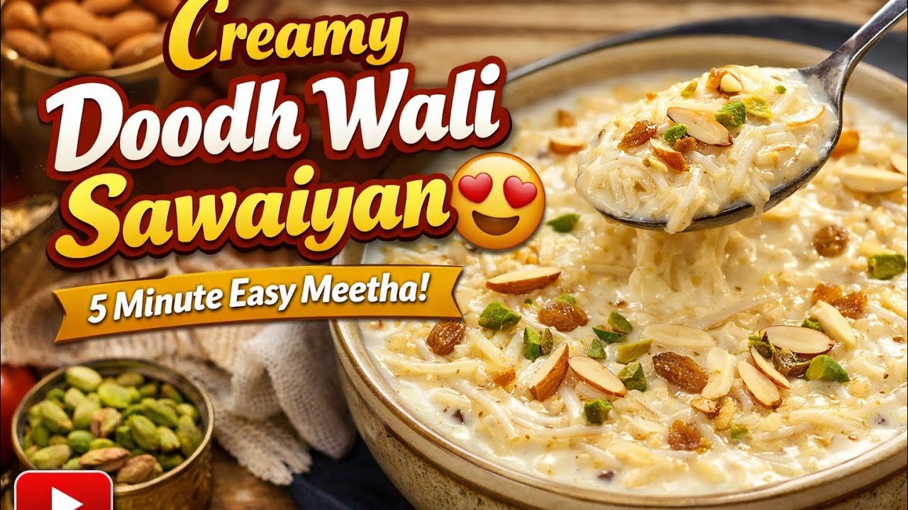 Creamy Doodh Wali Sawaiyan Recipe | Traditional Pakistani Sweet Vermicelli | #foryou #subscribe 
