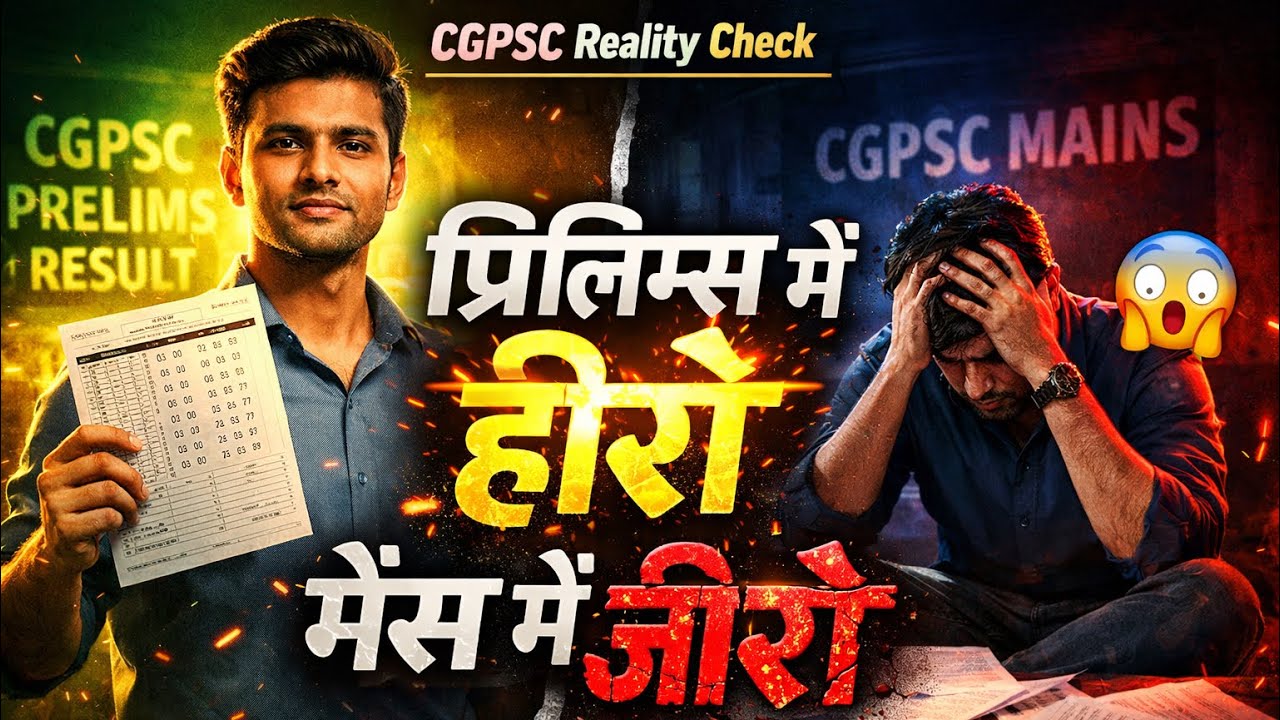 Why students fail in CGPSC MAINS despite scoring very high in Prelims ?