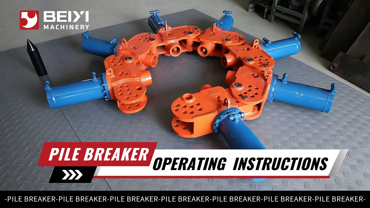 How to Install a Round Pile Breaker | Hydraulic Pile Breaker Installation Guide