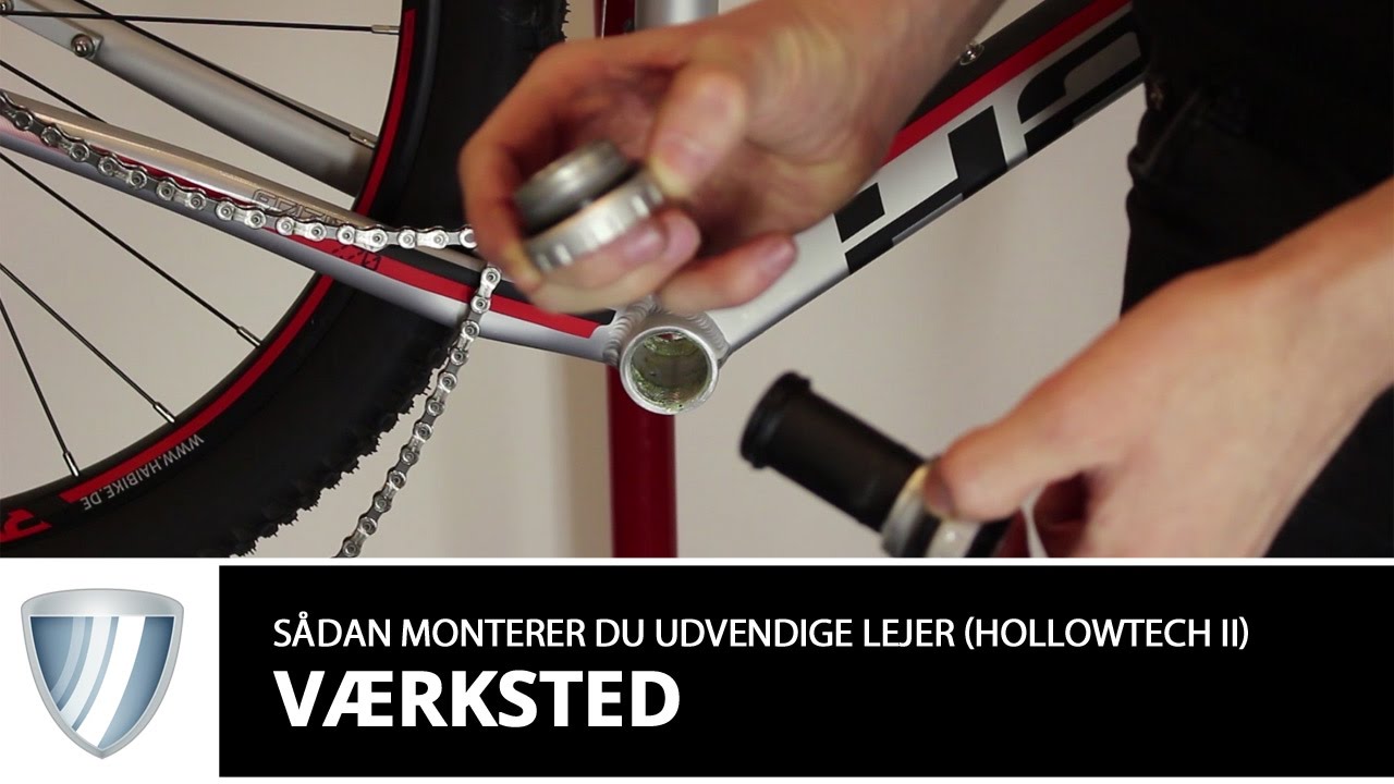 S&aring;dan monterer du udvendige lejer (Hollowtech II kranklejer)