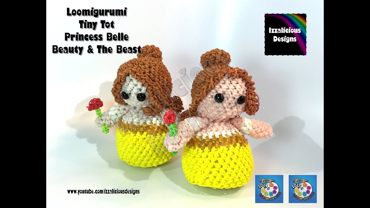 Rainbow Loom Loomigurumi Belle Tiny Tot Princess from Beauty & The Beast  w/ Rainbow Loom Bands