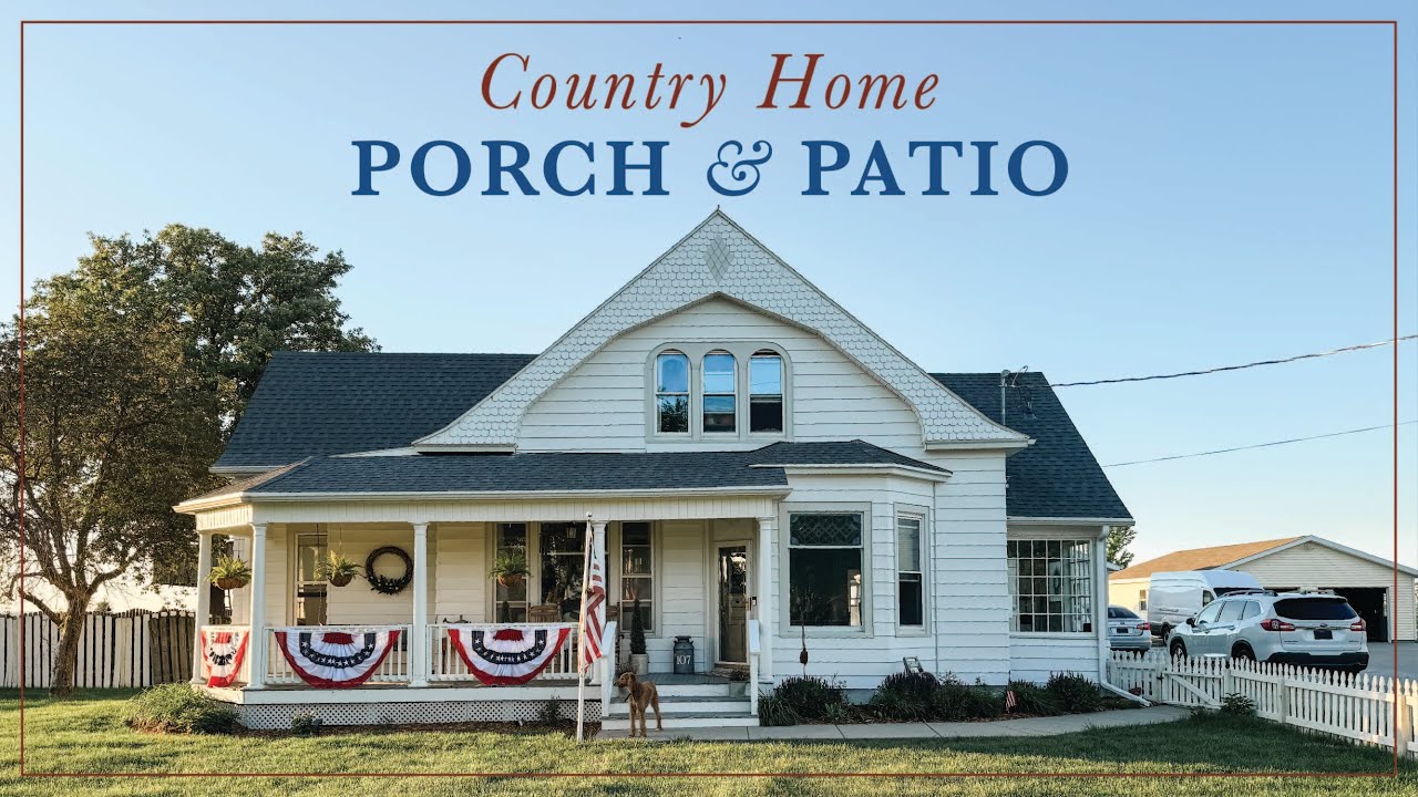 Patriotic Country Home Porch & Patio Transformation w/Castlery