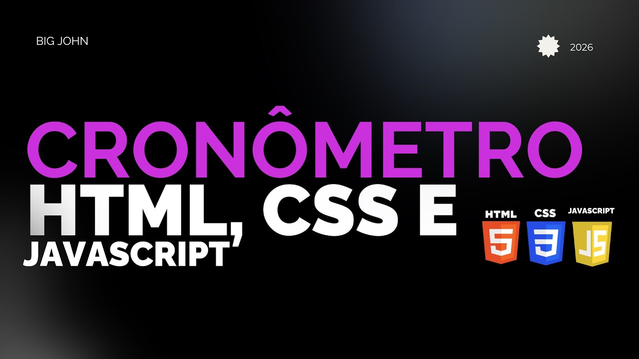 Criei um Cronômetro do Zero com HTML, CSS e JavaScript ⏱️💻
