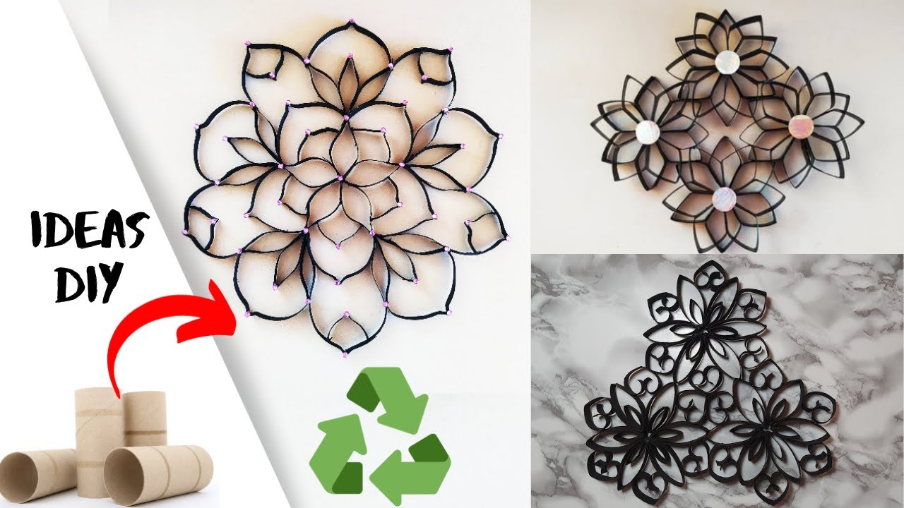 COMO HACER DECORACIONES CON ROLLOS DE PAPEL HIGIÉNICO 🧻🧻