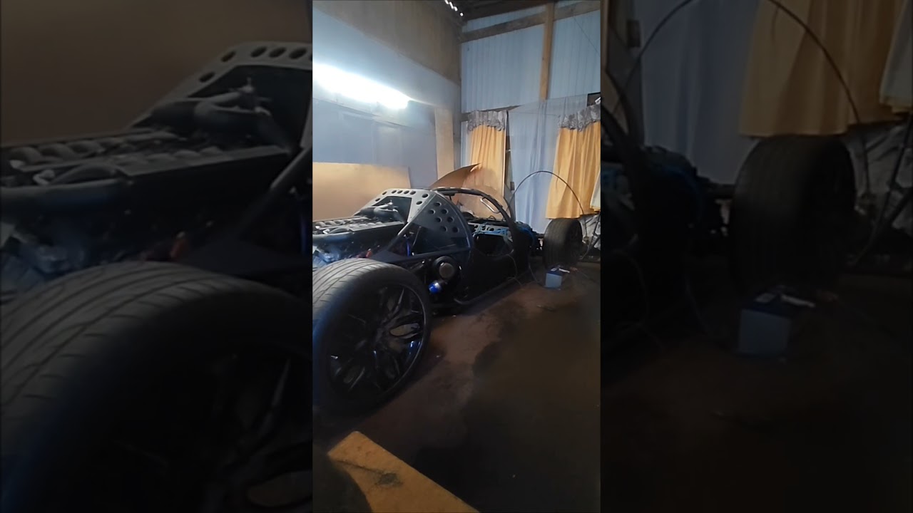 First air suspension test on my custom-built prototype race car 