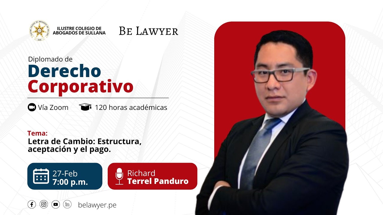 12. La Letra de Cambio: Estructura, aceptación y el pago.