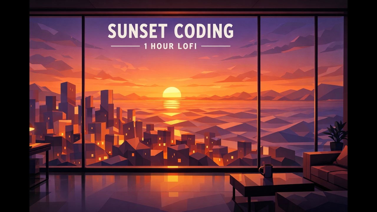 1 Hour Coding Music — Sunset Lo-Fi Coding Beats for Deep Focus