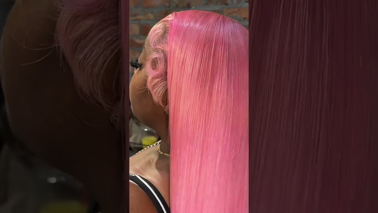 Pink Hair 💕 Baby Pink Hair#foryou  #curlyhair #wigs #pinkhair