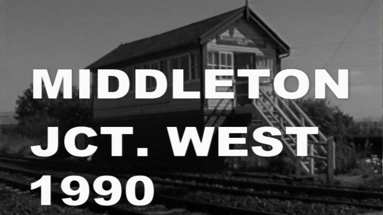 Middleton Junction West 1990. Manchester LYR signal box.