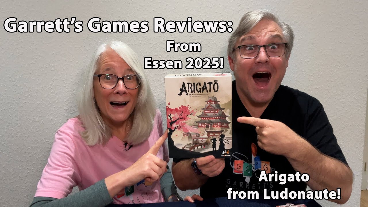 Garrett's Games Reviews Essen 2025 Release Arigato from Ludonaute
