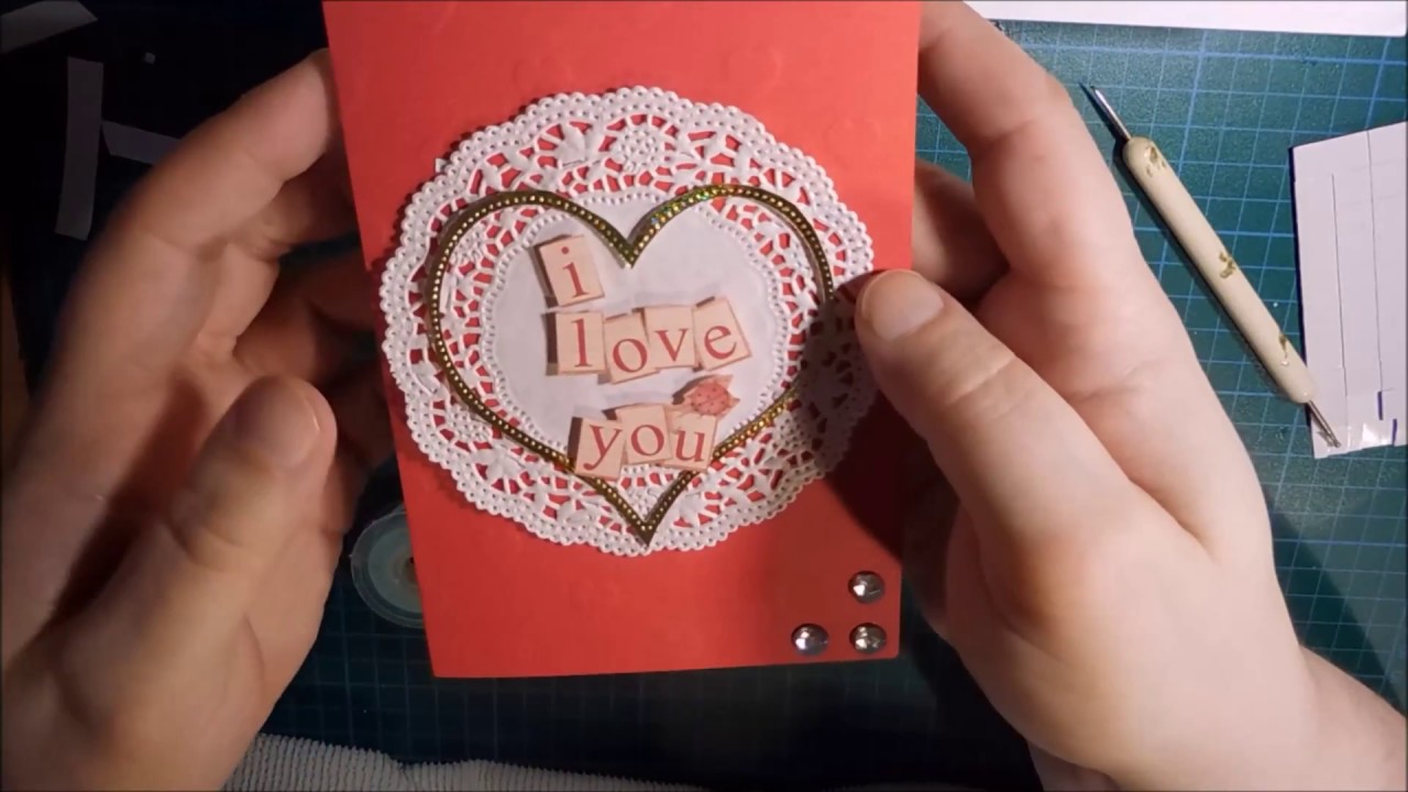 #Grußkarte  selber machen | i love you | 2018 | #Nicolescardsandcandles