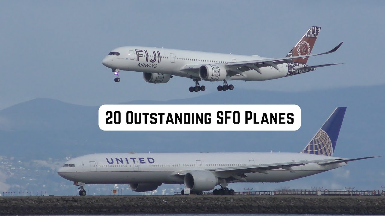 20 OUTSTANDING Takeoffs and Landings at SFO - Plane Spotting San Francisco - A380 B747 B777 B757