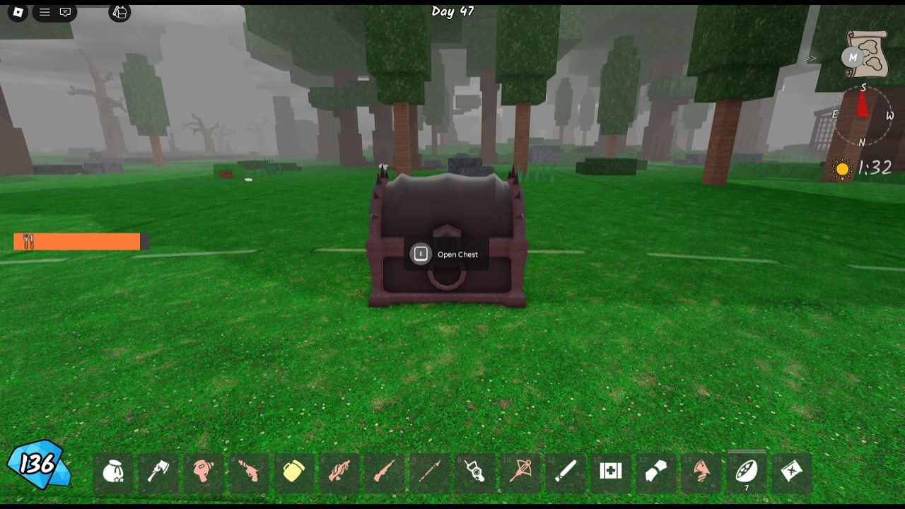 Speedrun in 99 nights of the forest ROBLOX