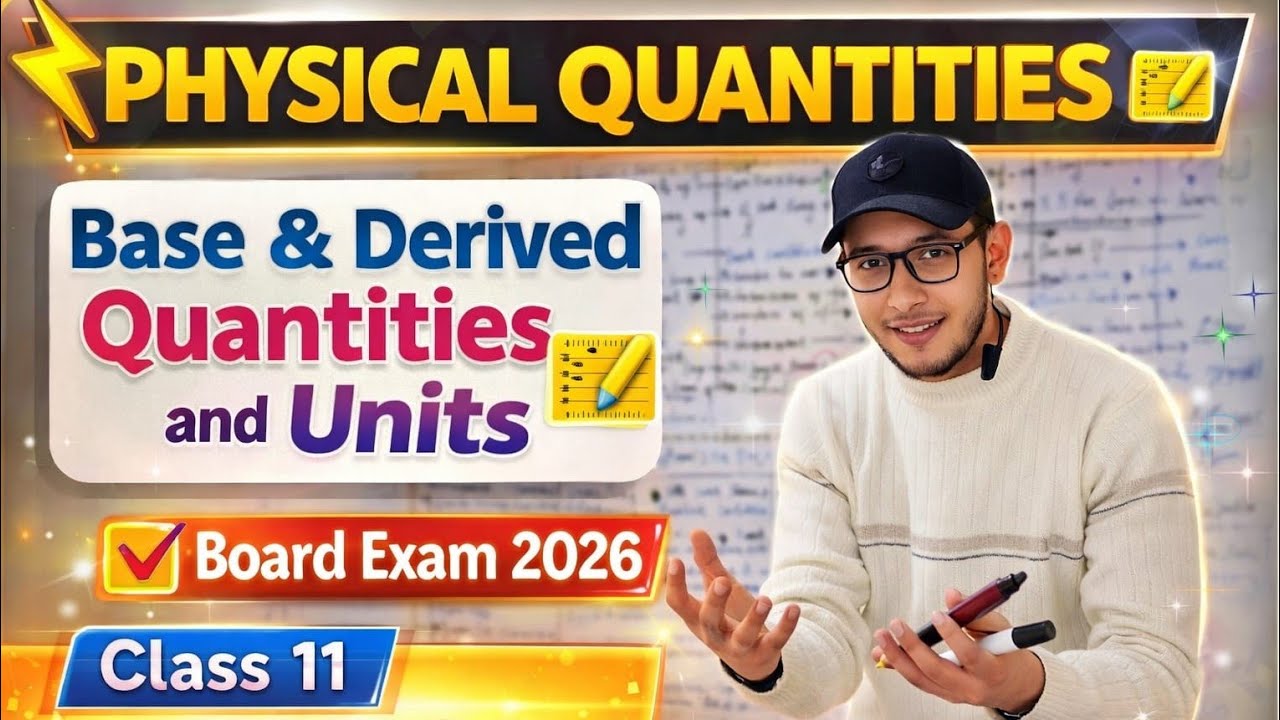 Physical quantities||Base and Derived Quantities & Units || Class 11 Physics Chapter 1 | Board Exam