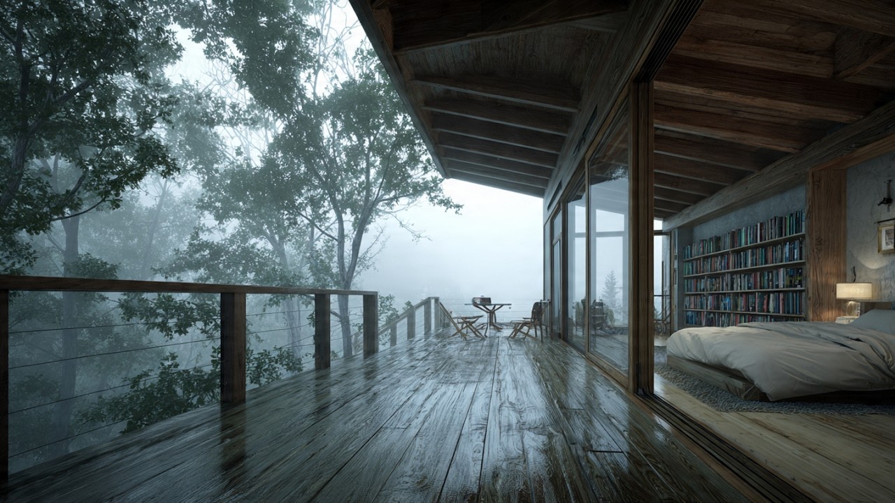 Rain Sounds for Deep Sleep Fall Asleep Fast  Best Rain Sound for Sleep on cozy bedroom in the forest