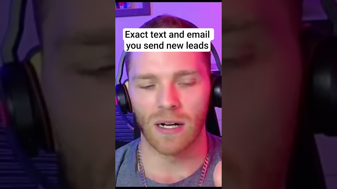 Exact text and email you send new leads 