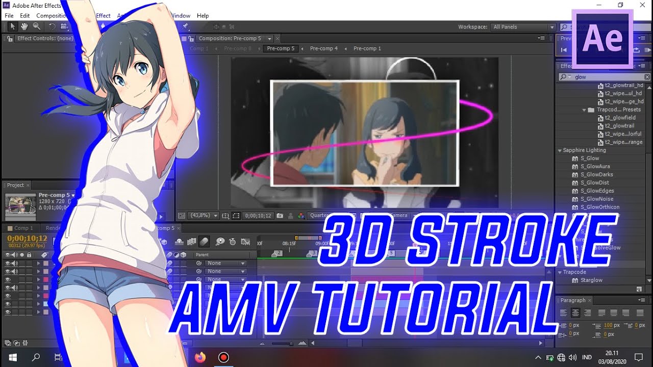 3D STROKE AMV TUTORIAL - AFTER EFFECT